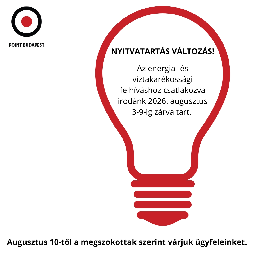 Nyitvatartás változás